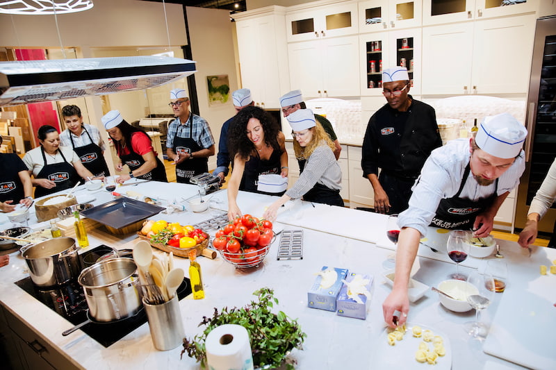 Couples Cooking Classes for Valentines Romance | 3 people smiling 