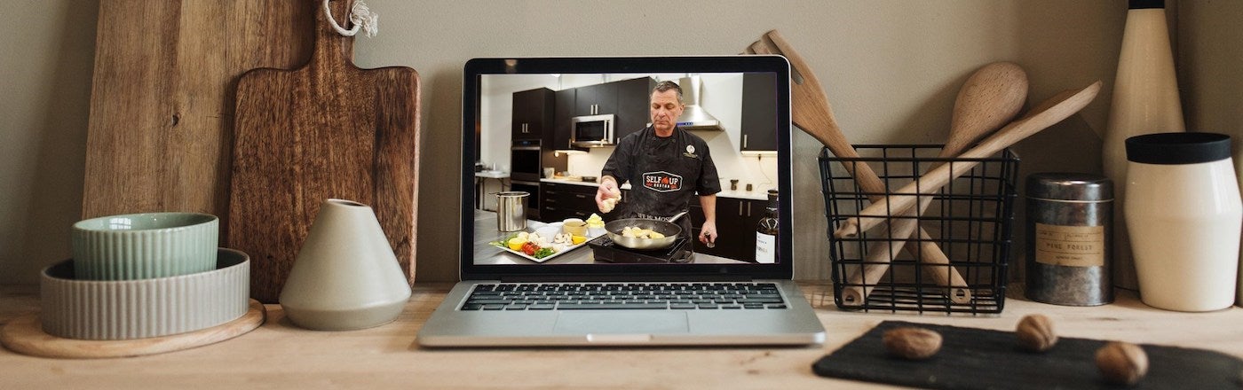 Fun Virtual Group Cooking Classes | laptop