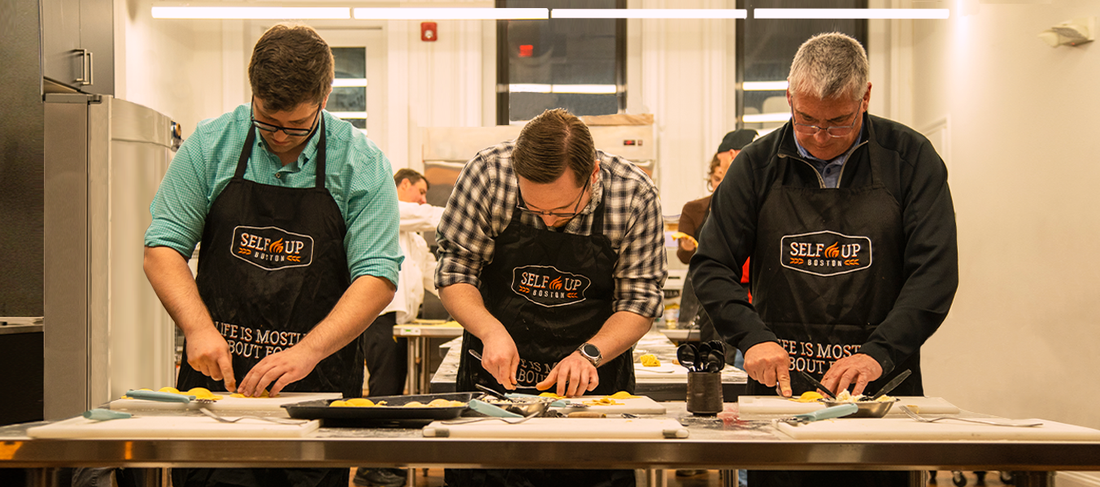 Selfup Vegetarian Cooking Classes | 3 men cooking
